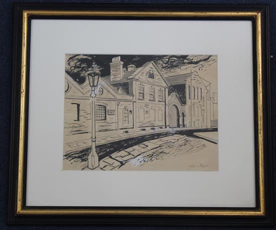 § John Piper (1903-1992) The Curwen Press Office, 8.25 x 10.75in.